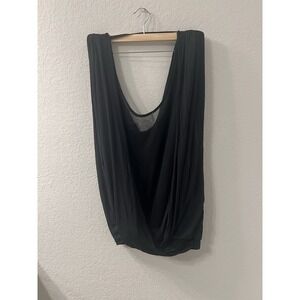 Apres Ramy Brook Crossover Meshed Black Top Size M
